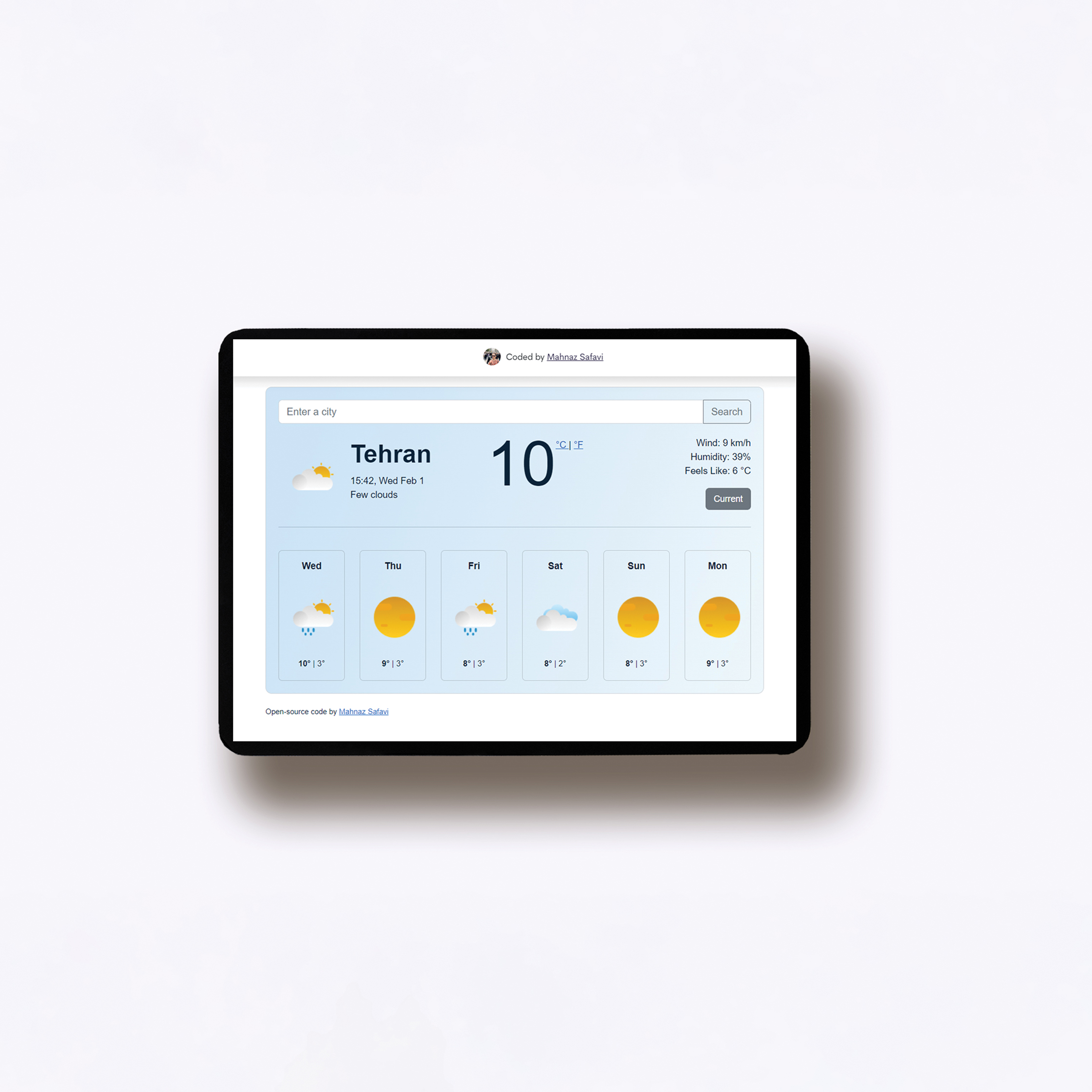 Weather forecast application